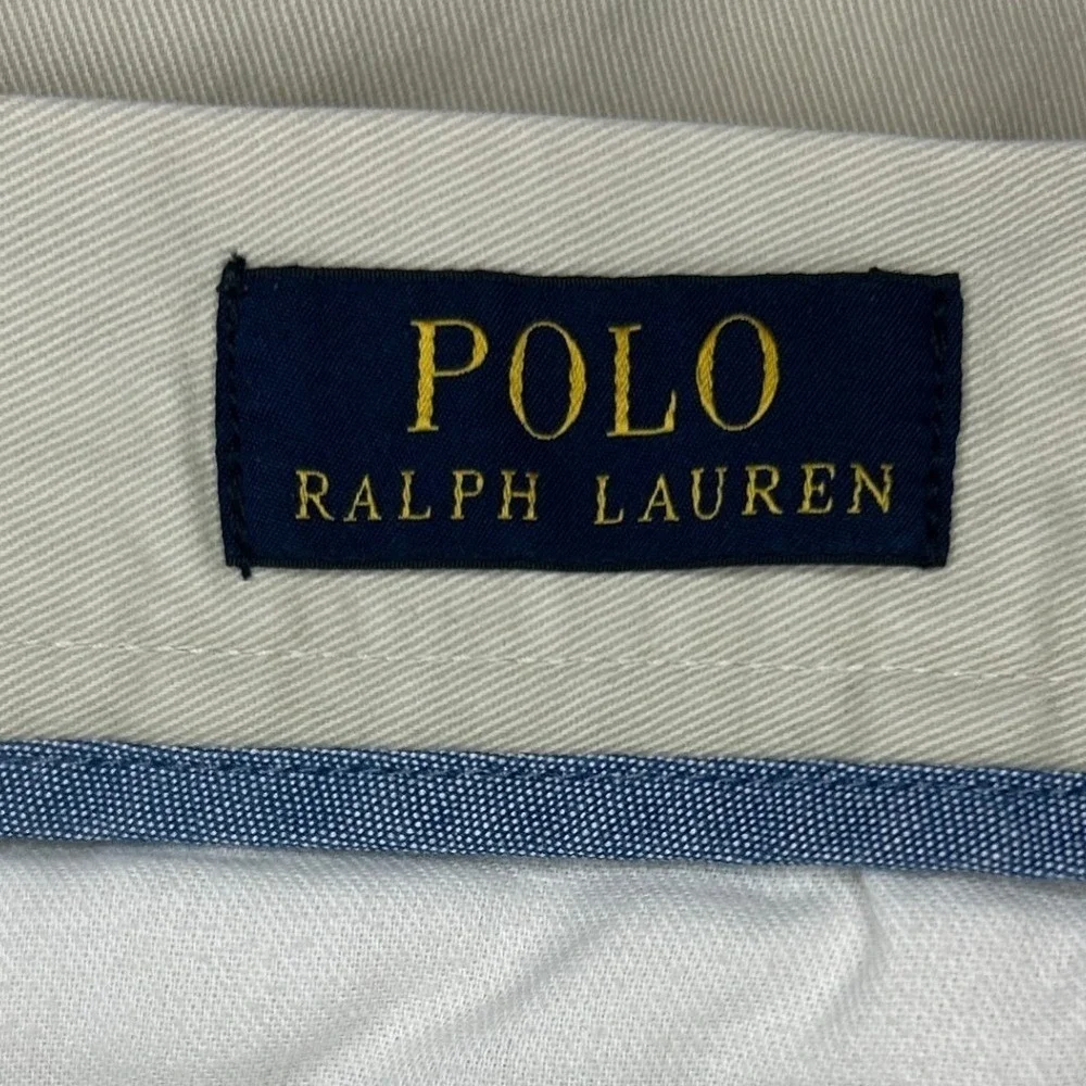 Polo Ralph Lauren Chino Shorts 32 Men's Beige Classic Fit Cotton Twill Khaki